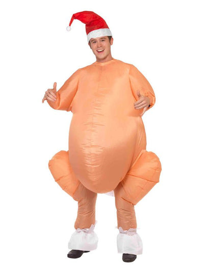 Inflatable Roast Turkey Costume, Nude - Adult Weekender