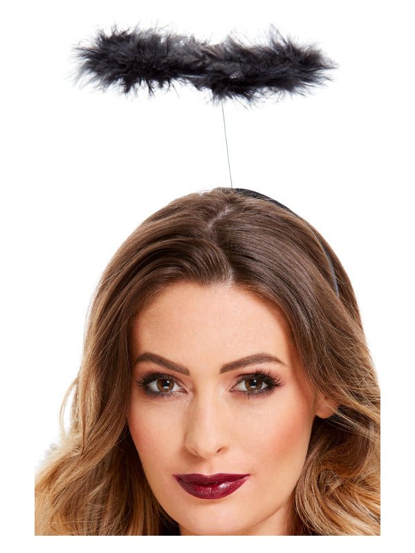 Marabou Angels Halo, Black - Adult Weekender