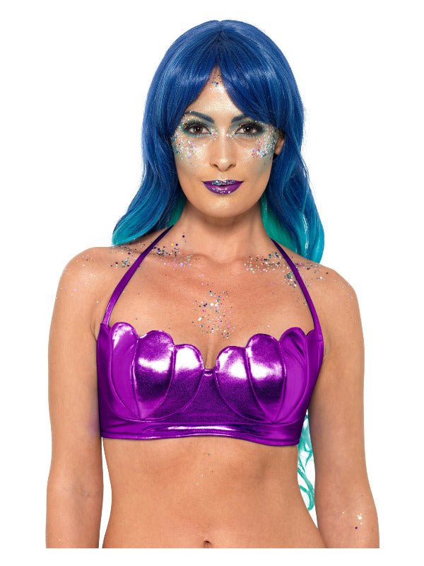 Mermaid Shell Bikini Bra Top, Strapless Design - Adult Weekender