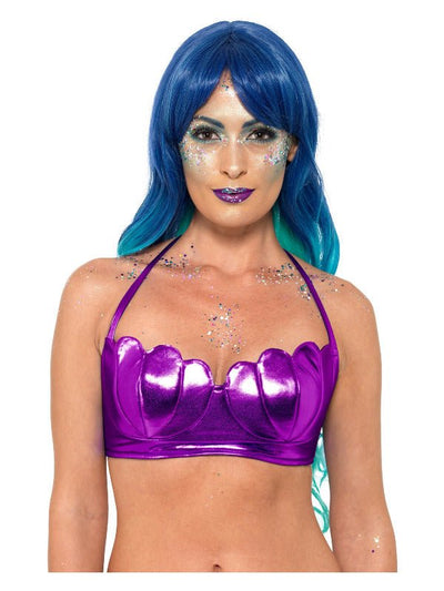 Mermaid Shell Bikini Bra Top, Strapless Design - Adult Weekender