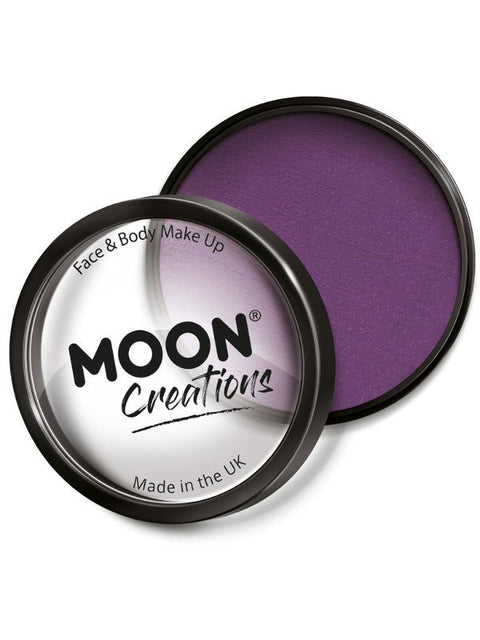 Moon Creations Pro Face Paint Cake Pot, Purple - Adult Weekender