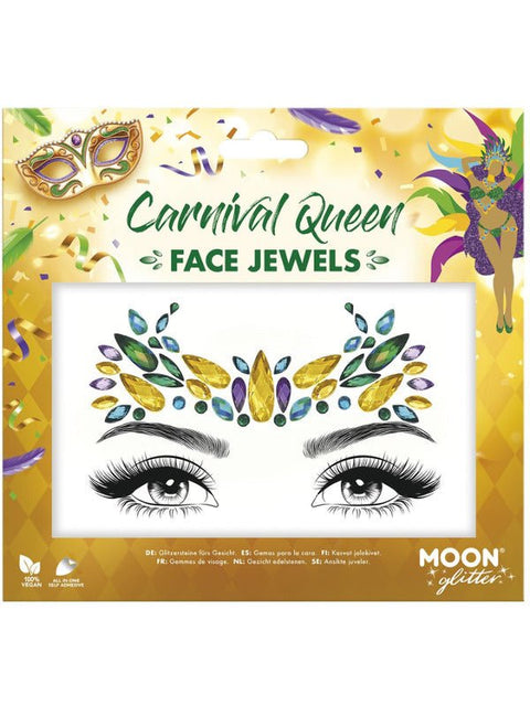 Moon Glitter Face Jewels, Carnival Queen - Adult Weekender