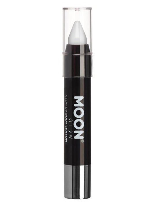 Moon Glow Intense Neon UV Body Crayons, White - Adult Weekender
