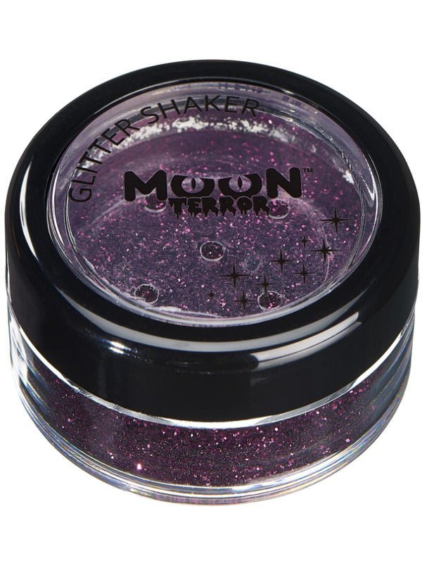 Moon Terror Halloween Glitter Shakers, Purple - Adult Weekender