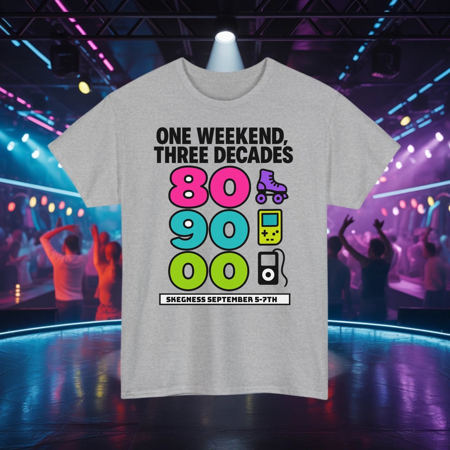 One Weekend Three Decades - Adult Weekender Front and Back Personalised Unisex Heavy T-Shirt Replay - Adult Weekender