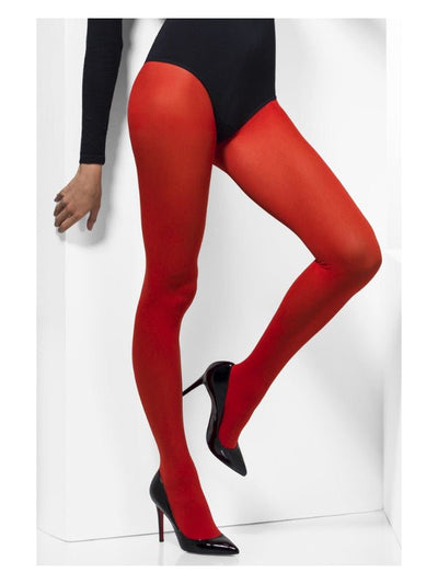 Opaque Tights, Red - Adult Weekender