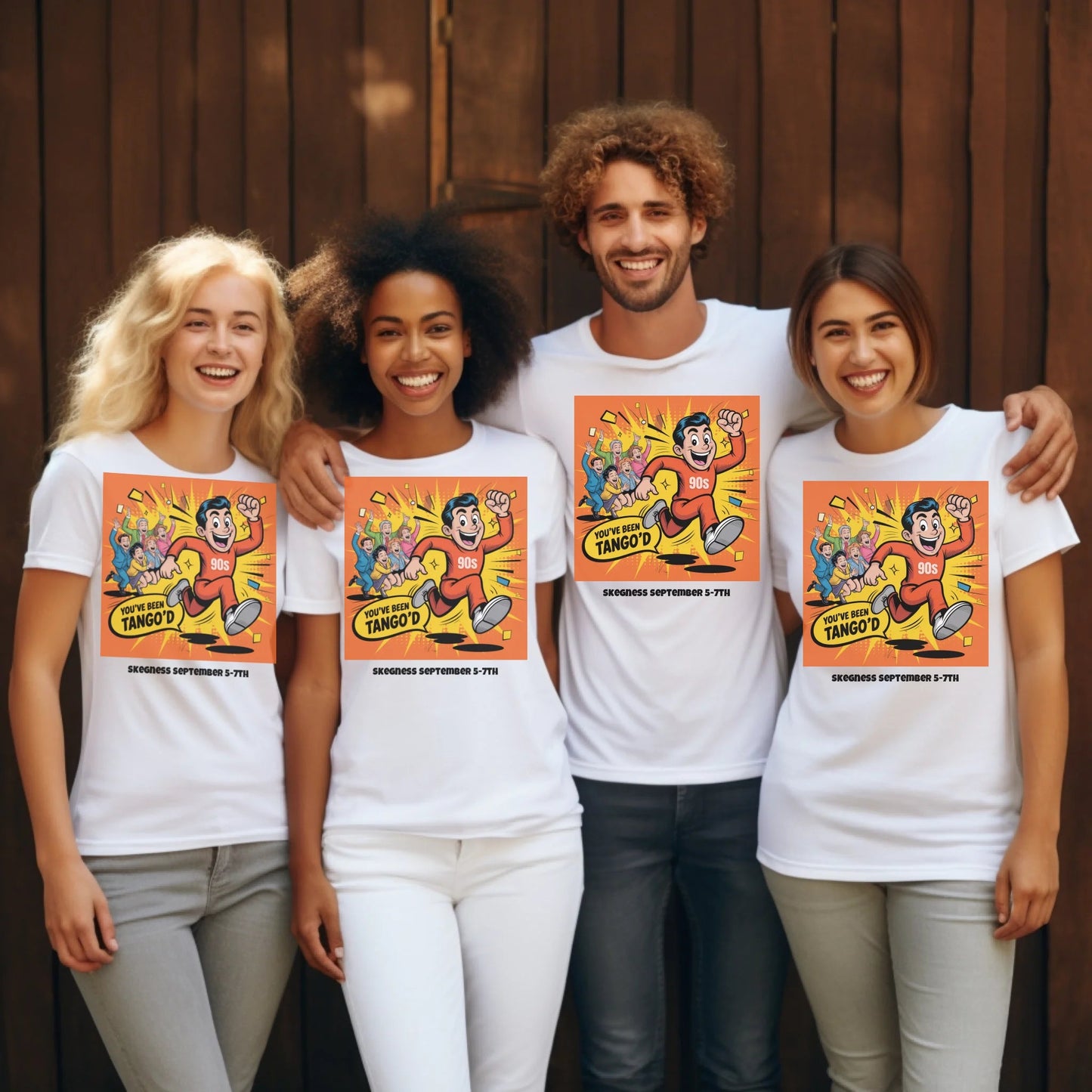 Orange Man - Adult Weekender Front and Back Personalised Unisex Heavy T-Shirt - 90s - Adult Weekender