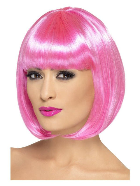 Partyrama Wig, 12 inch, Pink - Adult Weekender