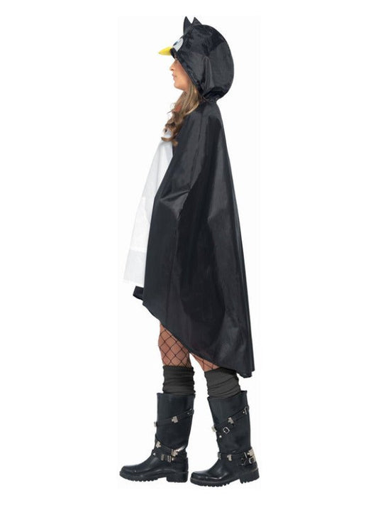 Penguin Party Poncho, Black & White - Adult Weekender