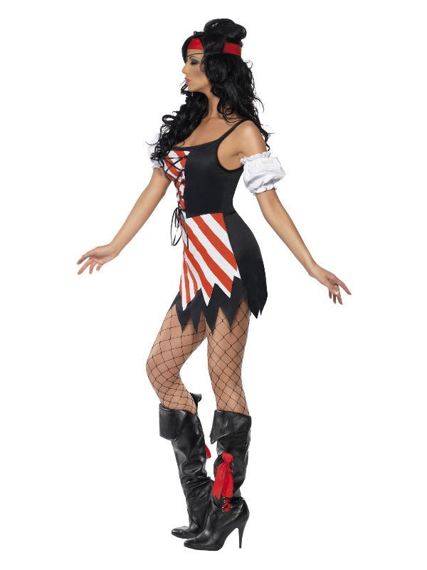 Pirate Costume, Red & White - Adult Weekender