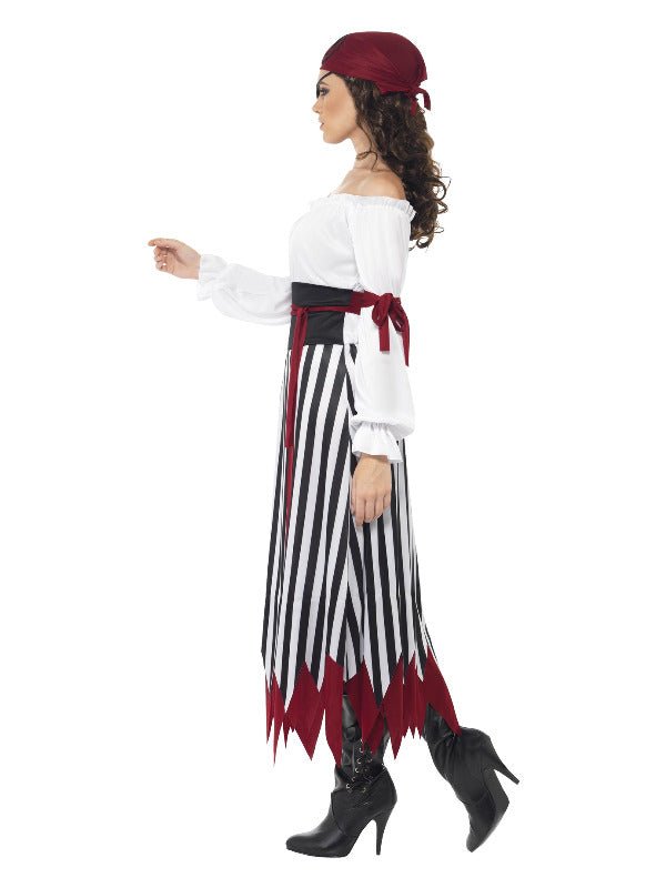 Pirate Lady Costume, Black & White - Adult Weekender