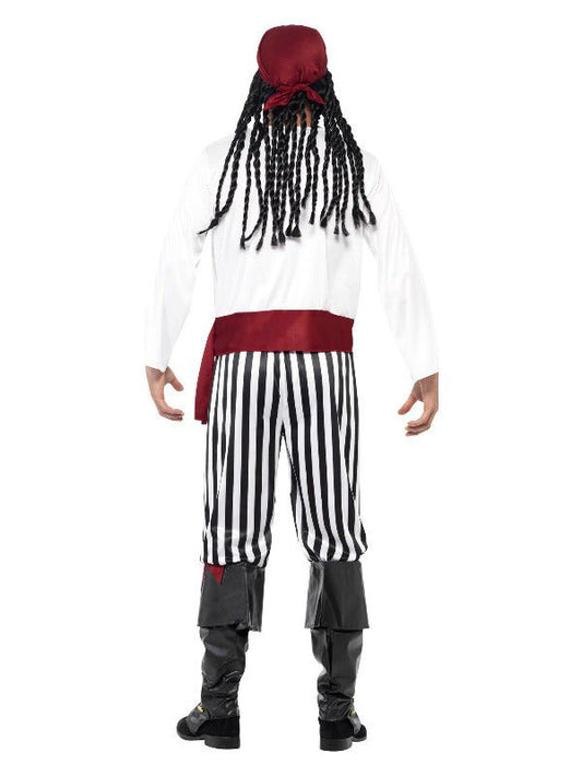 Pirate Man Costume, Black & White - Adult Weekender