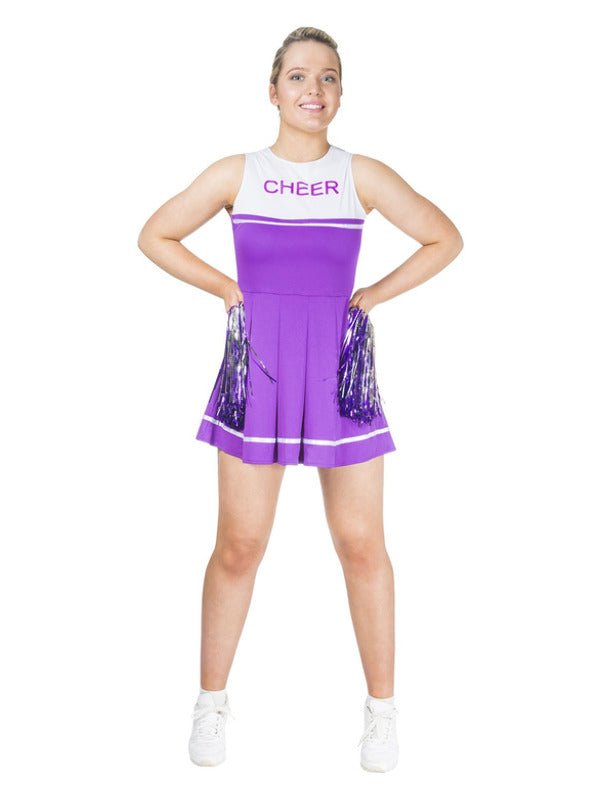 Purple Cheerleader Costume, Purple - Adult Weekender