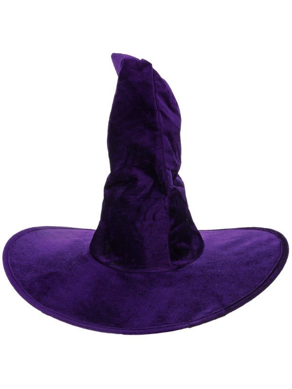Purple Velour Witch Hat - Adult Weekender