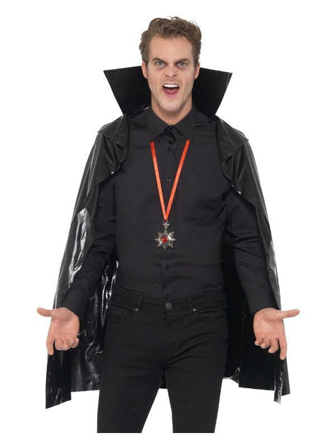 PVC Vampire Cape, Black - Adult Weekender