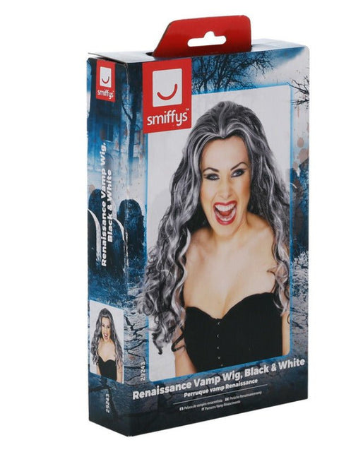 Renaissance Vamp Wig, Black & White - Adult Weekender