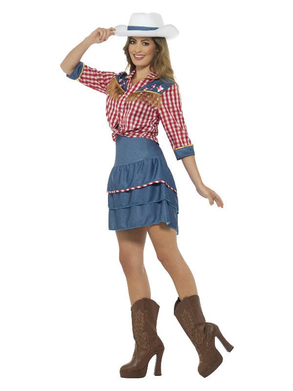 Rodeo Doll Costume, Blue - Adult Weekender