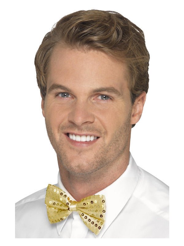 Sequin Bow Tie, Gold - Adult Weekender