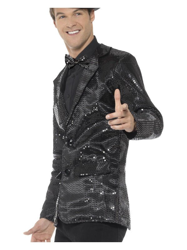 Sequin Jacket, Mens, Black - Adult Weekender