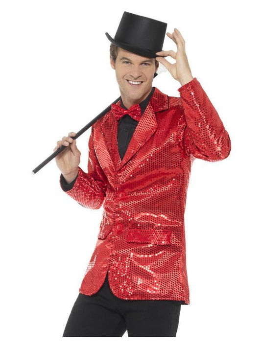 Sequin Jacket, Mens, Red - Adult Weekender