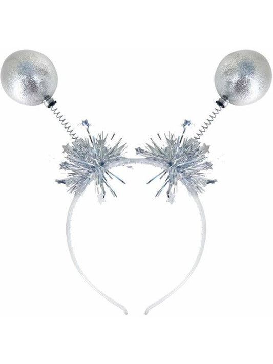 Silver Metallic Ball Bopper Headband - Adult Weekender