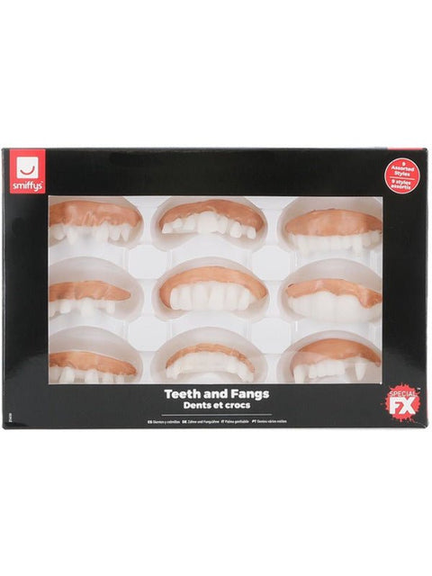 Smiffys Make - Up FX, Assorted Teeth & Fangs - Adult Weekender