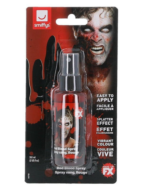 Smiffys Make - Up FX, Blood Spray, Red - Adult Weekender