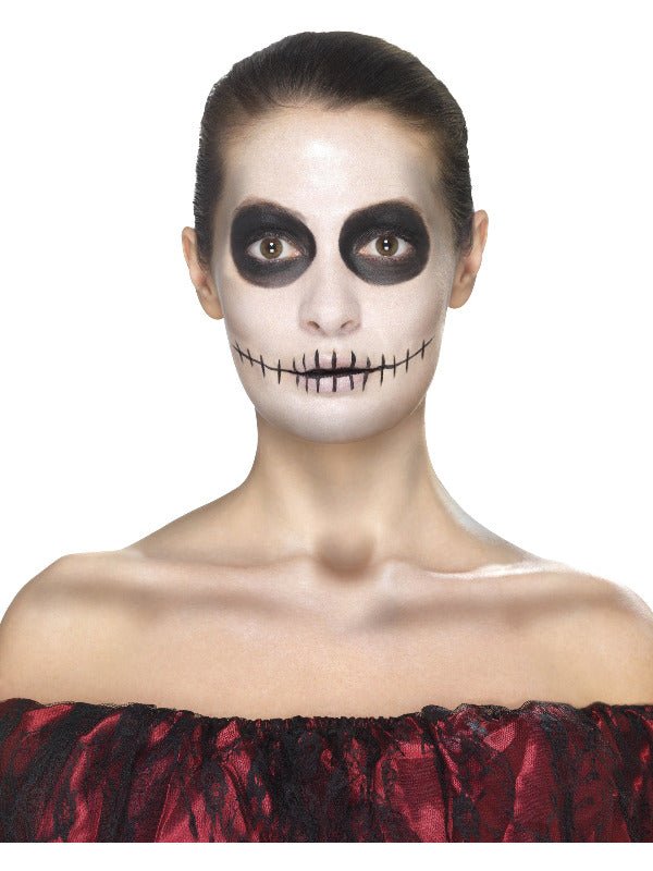 Smiffys Make - Up FX, Day of the Dead Kit, Aqua, Red - Adult Weekender