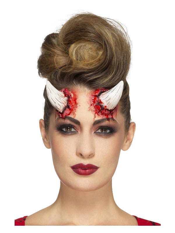 Smiffys Make - Up FX, Latex Devil Horn Prosthetics, - Adult Weekender