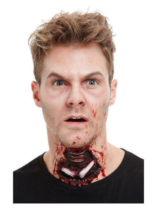 Smiffys Make - Up FX, Latex Exposed Throat Wound, Re - Adult Weekender