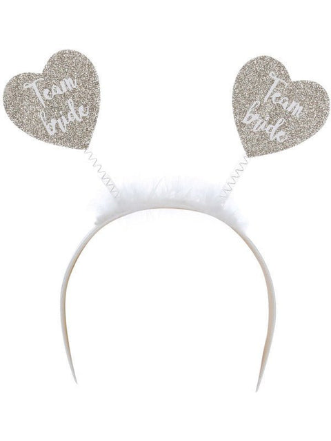 Team Bride Heart Boppers, White - Adult Weekender