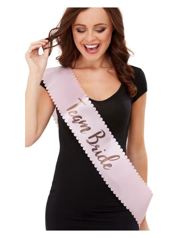 Team Bride Sash, Pink & Gold - Adult Weekender