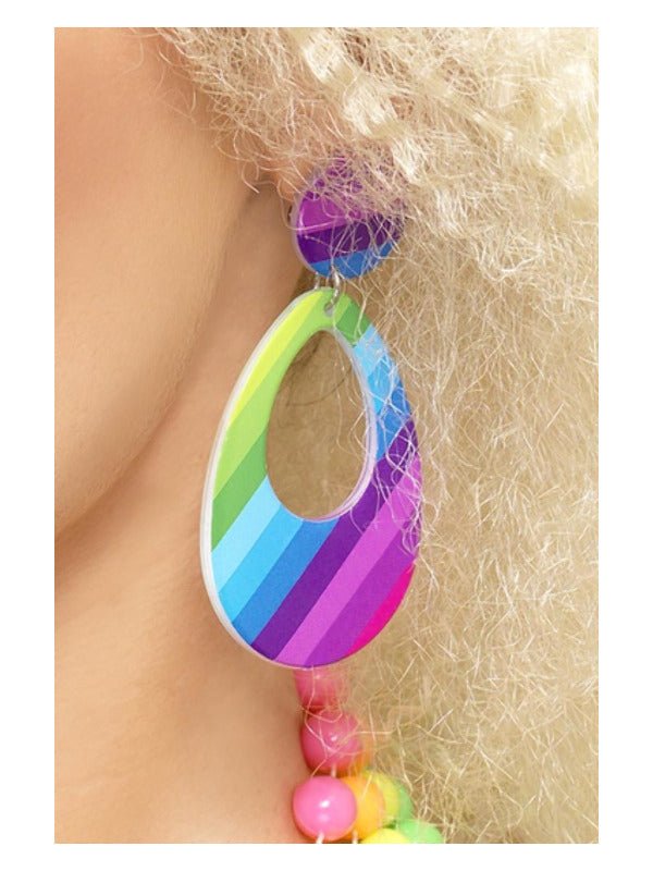 Teardrop Earrings, Neon Multi - Coloured - Adult Weekender
