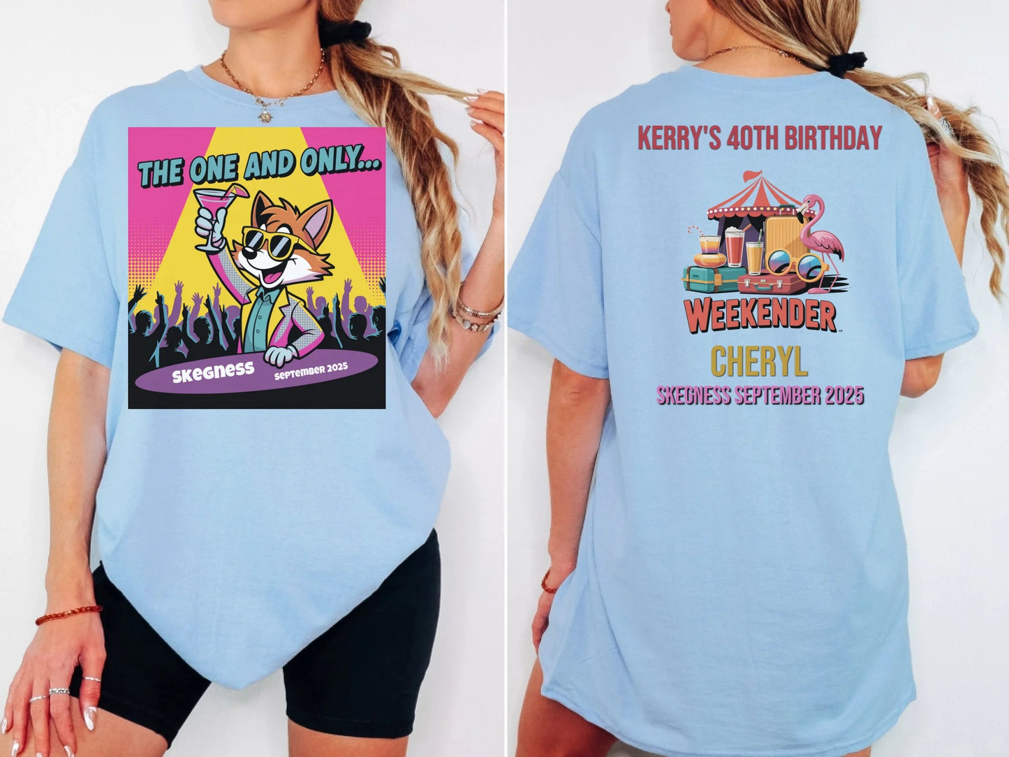 The One and Only - Adult Weekender Front and Back Personalised Unisex Heavy T-Shirt - 90s - Adult Weekender
