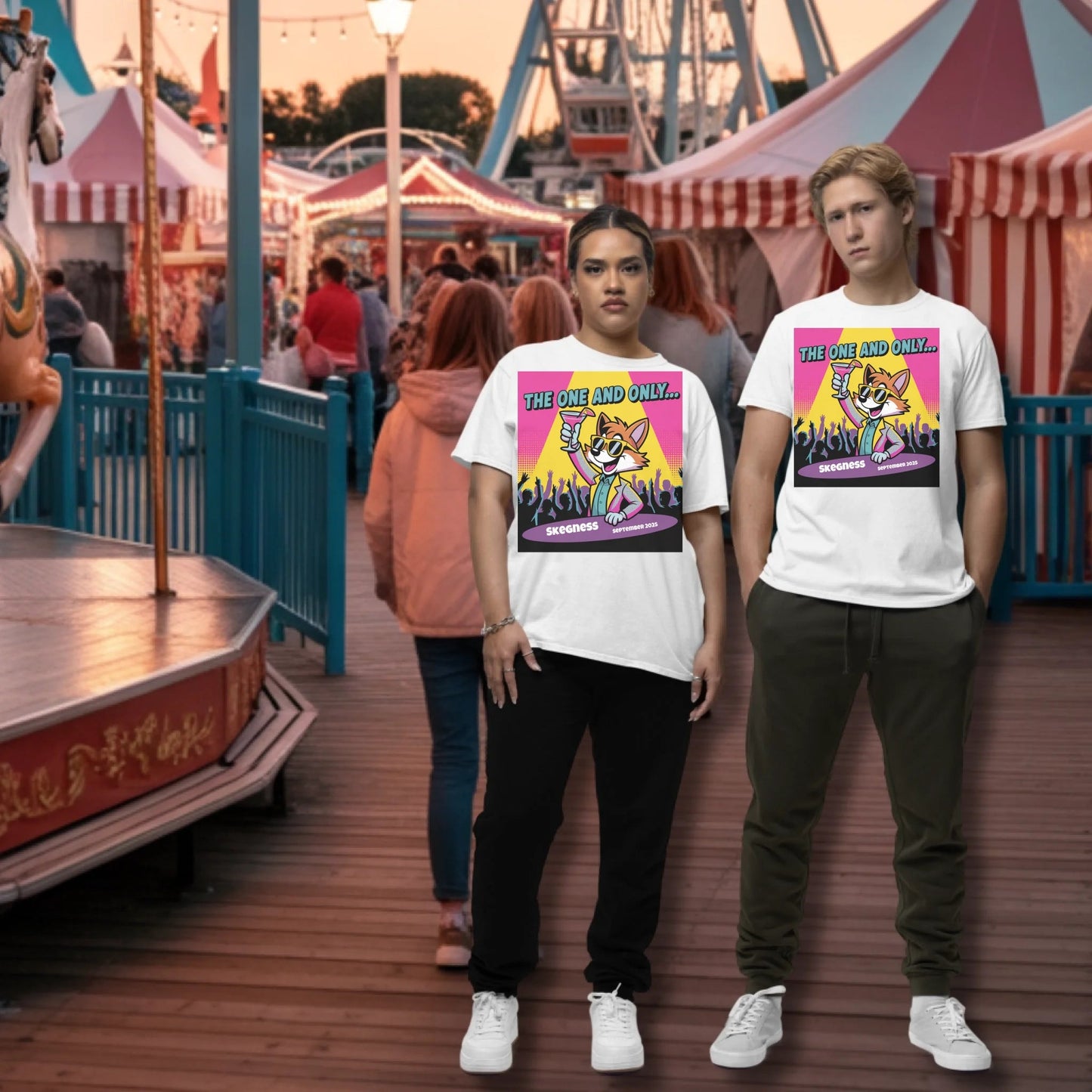The One and Only - Adult Weekender Front and Back Personalised Unisex Heavy T-Shirt - 90s - Adult Weekender