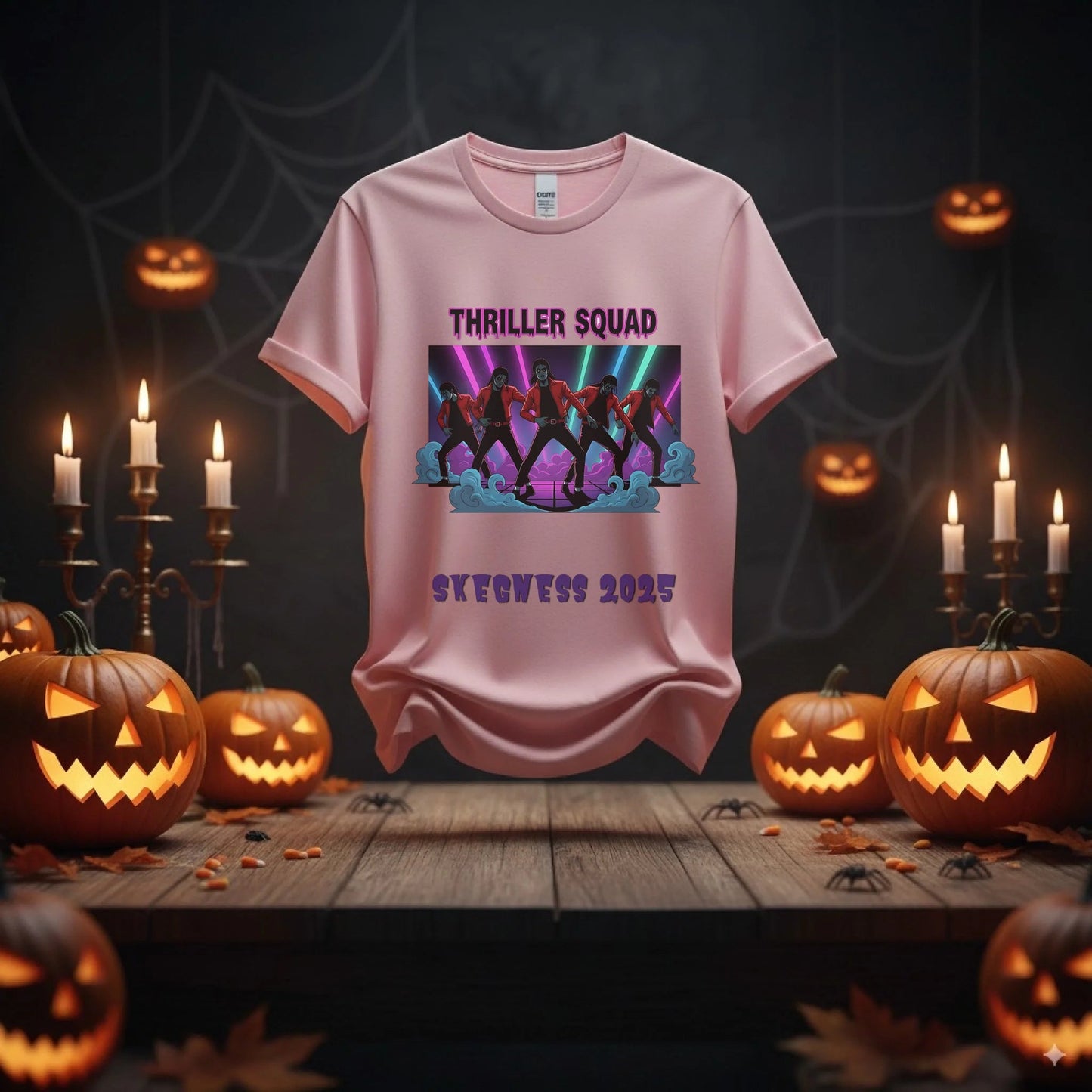 Thriller Squad - Adult Weekender Unisex Heavy T-Shirt - Stags, Hens, Birthdays Halloween - Adult Weekender