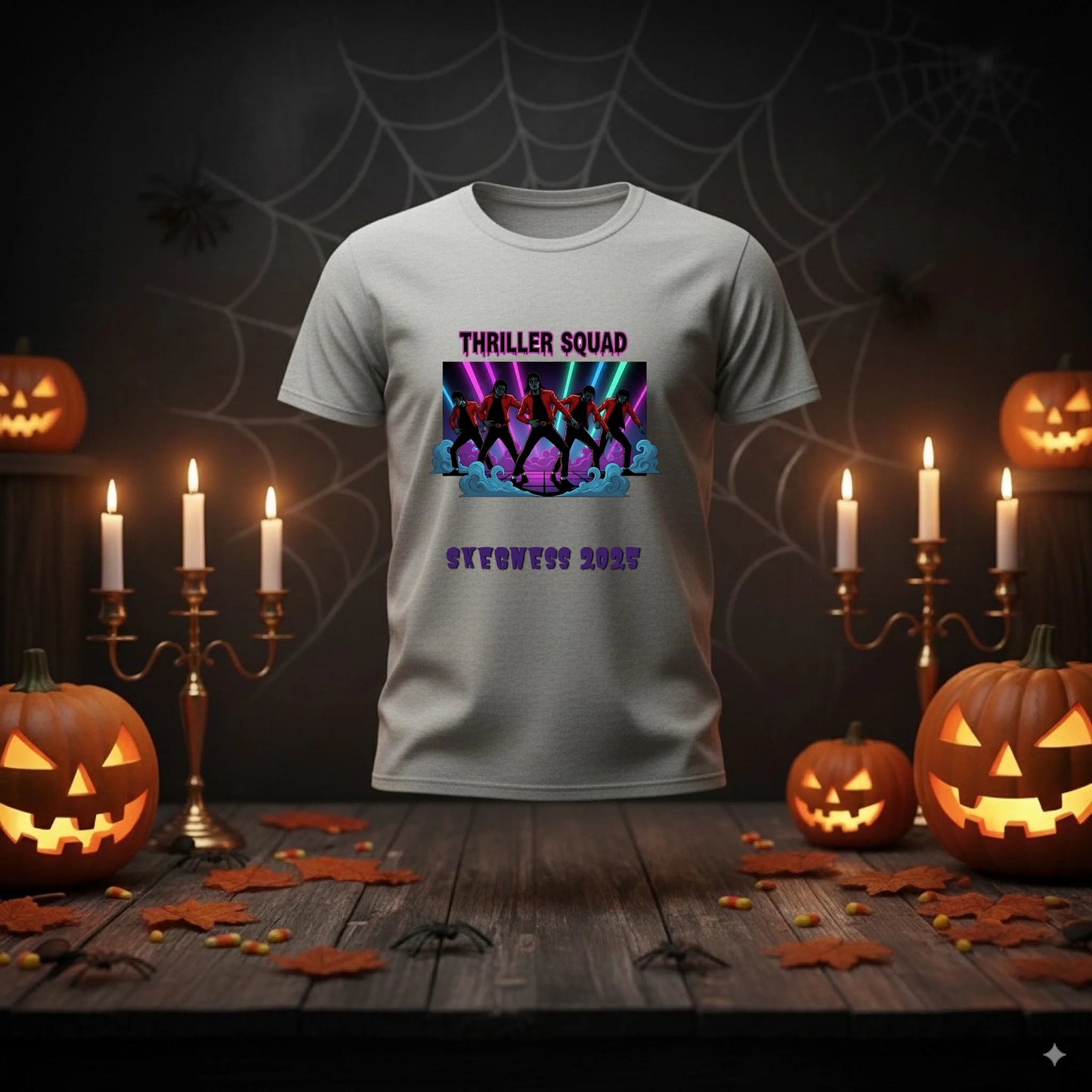 Thriller Squad - Adult Weekender Unisex Heavy T-Shirt - Stags, Hens, Birthdays Halloween - Adult Weekender