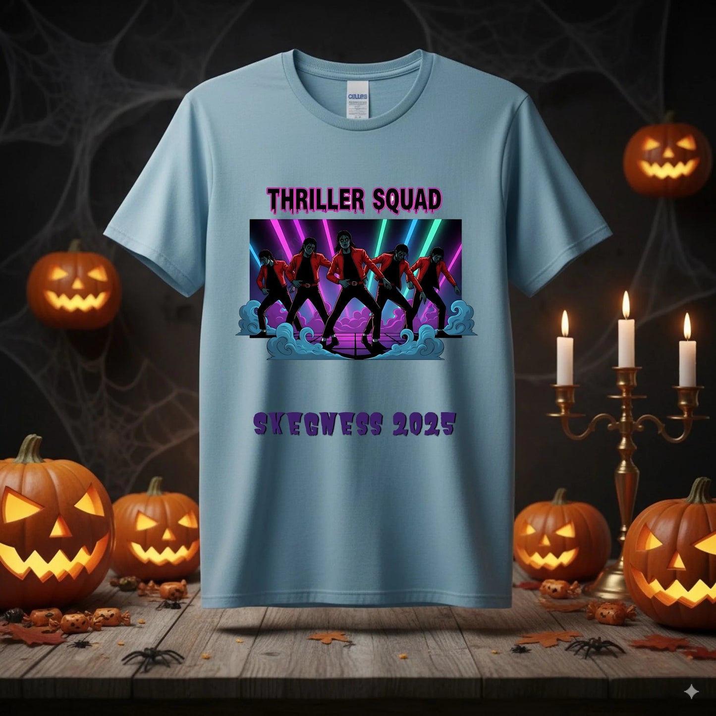 Thriller Squad - Adult Weekender Unisex Heavy T-Shirt - Stags, Hens, Birthdays Halloween - Adult Weekender