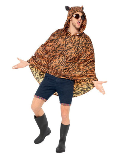 Tiger Party Poncho, Tiger Print - Adult Weekender