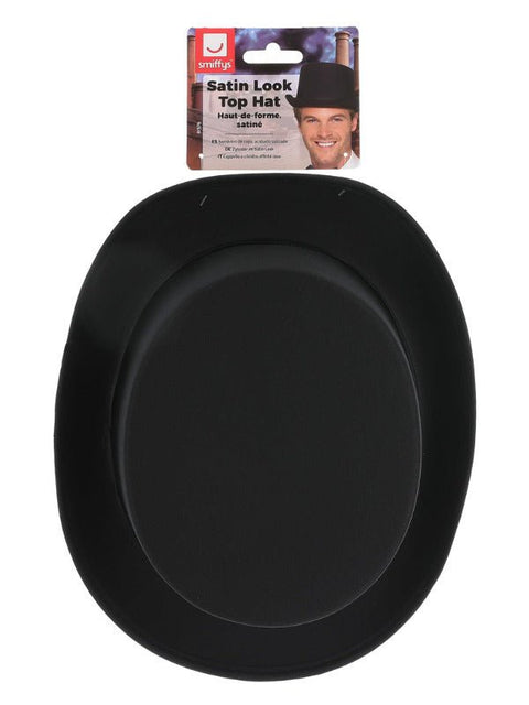 Top Hat, Satin Look, Black - Adult Weekender
