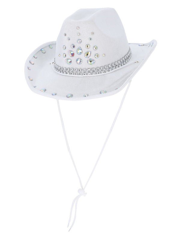 White Rhinestone Cowboy Hat - Adult Weekender