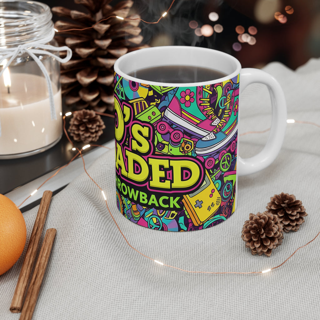 90's Reloaded Retro Mug, Fun Coffee CupThrowback Mug, Nostalgic Drinkware, Colorful Mug for Tea Lovers