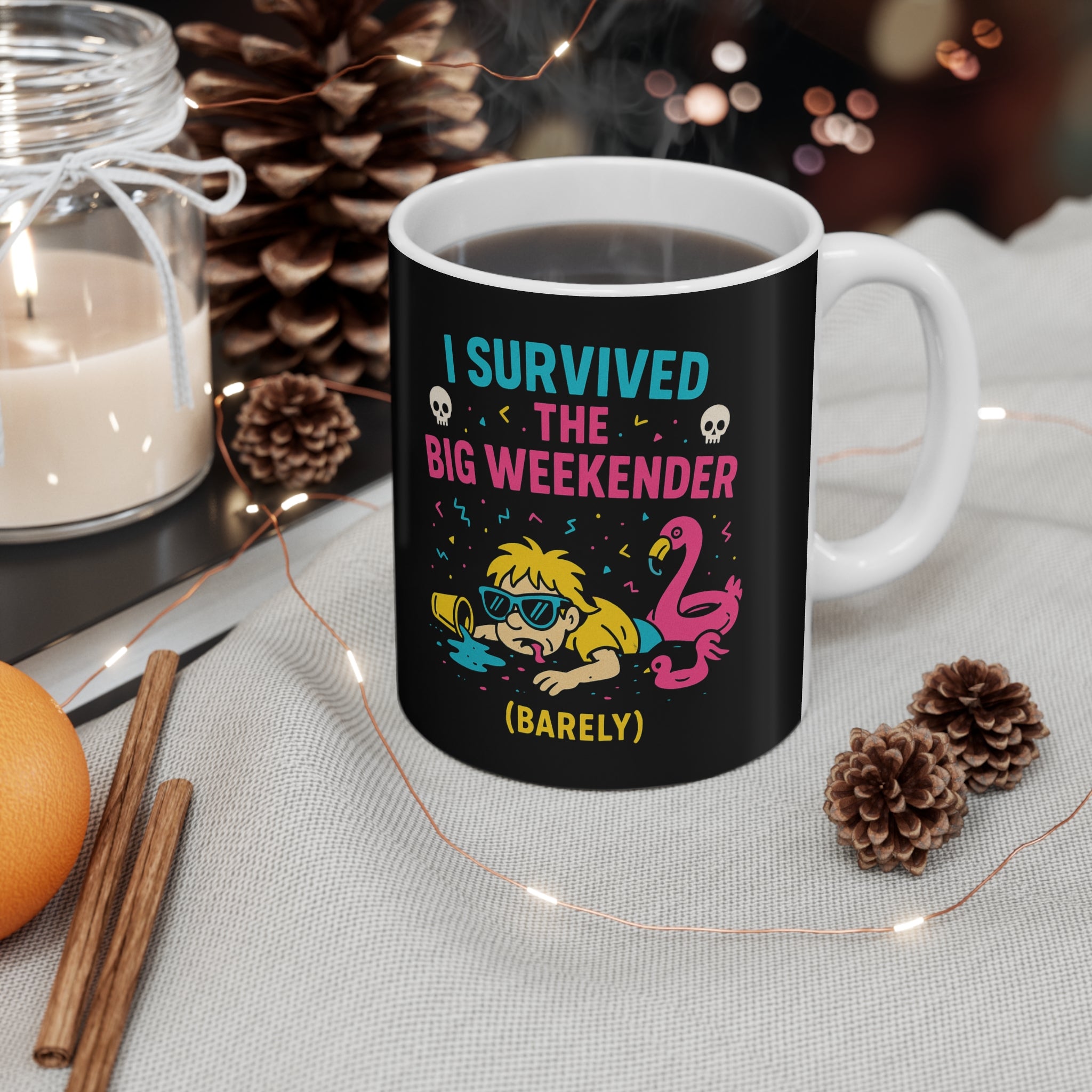 I survived the Big weekender 11oz White Mug