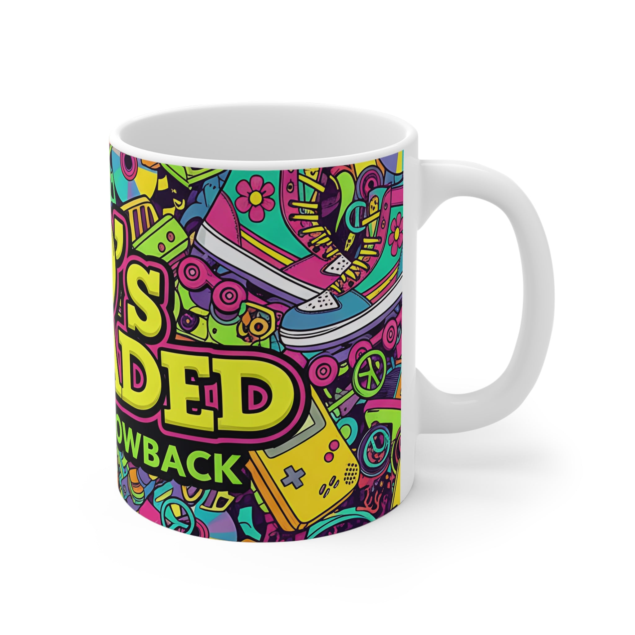 90's Reloaded Retro Mug, Fun Coffee CupThrowback Mug, Nostalgic Drinkware, Colorful Mug for Tea Lovers