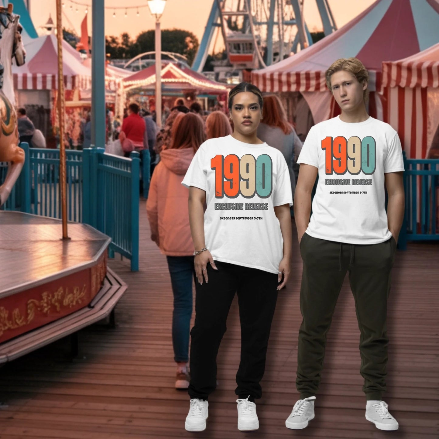 1990 Exclusive Release - Adult Weekender Front and Back Personalised Unisex Heavy T-Shirt - 90s - Adult Weekender