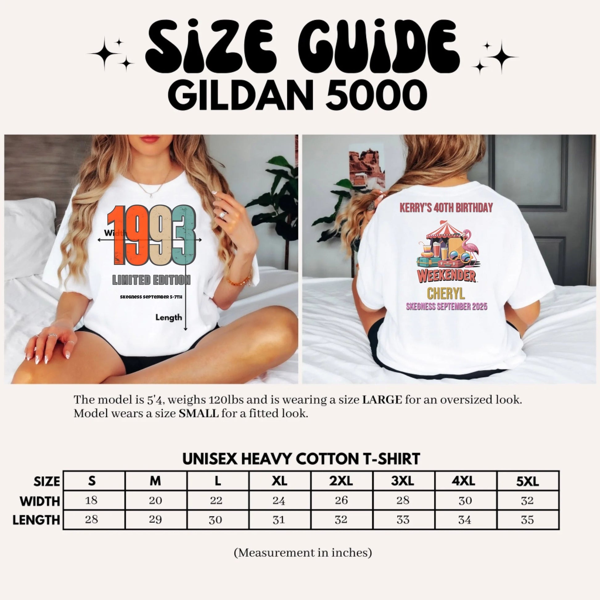 1992 Exclusive Edition - Adult Weekender Front and Back Personalised Unisex Heavy T-Shirt - 90s - Adult Weekender