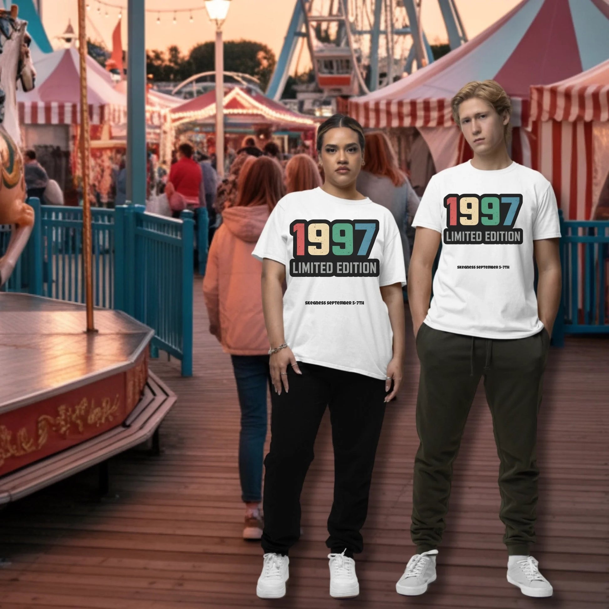 1997 Limited Edition - Adult Weekender Front and Back Personalised Unisex Heavy T-Shirt - 90s - Adult Weekender