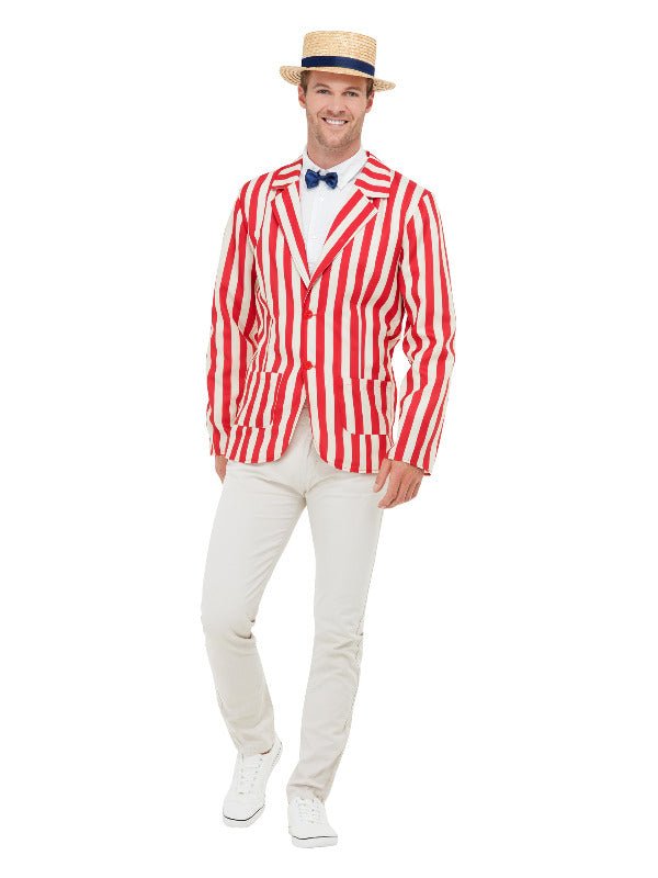 20s Barber Shop Costume, Red &amp; Cream - Adult Weekender