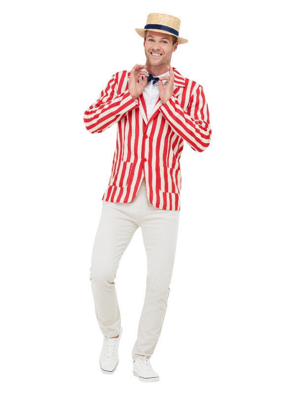 20s Barber Shop Costume, Red &amp; Cream - Adult Weekender