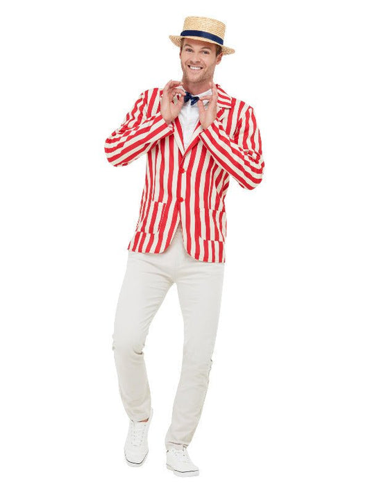 20s Barber Shop Costume, Red &amp; Cream - Adult Weekender